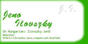 jeno ilovszky business card